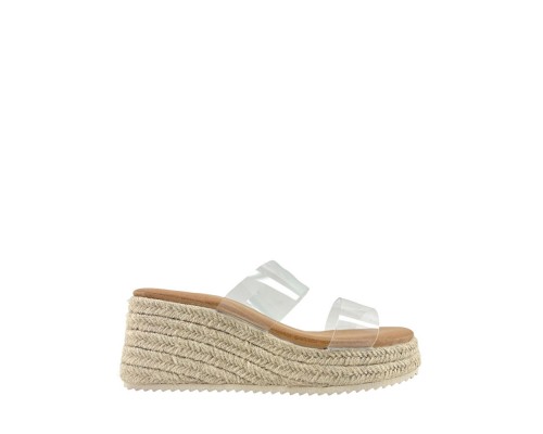 Sandalia Alpargata Cuña Vinilo